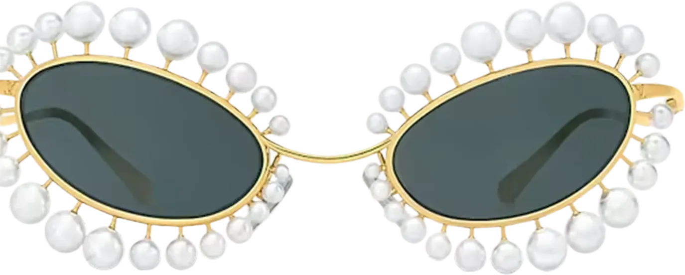 Louis Vuitton LV Wire Pearls Sunglasses Gold/Black Lenses